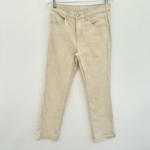 San Francisco Pants - cropped pants women Size 5 Beige Stretch